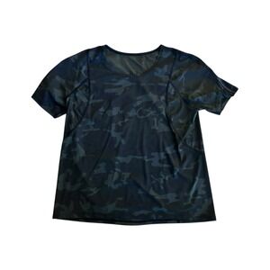 Lululemon T Shirt Womens S/M Outrun The Heat Camo Short Sleeve Stretch
